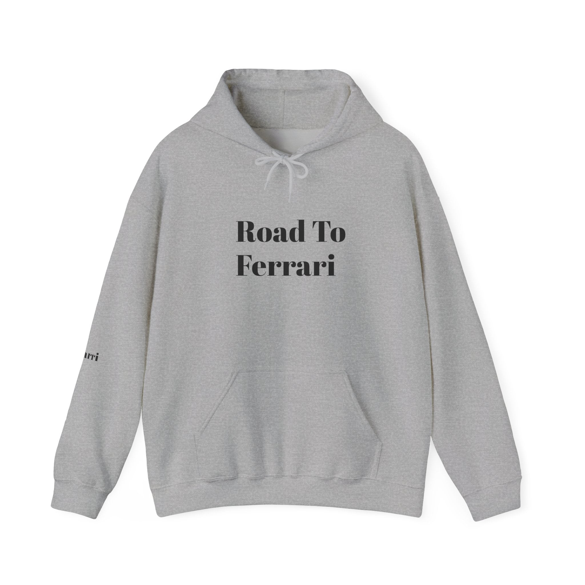 Hoodie — “Road To Ferrari” Minimalist Graphic Hoodie