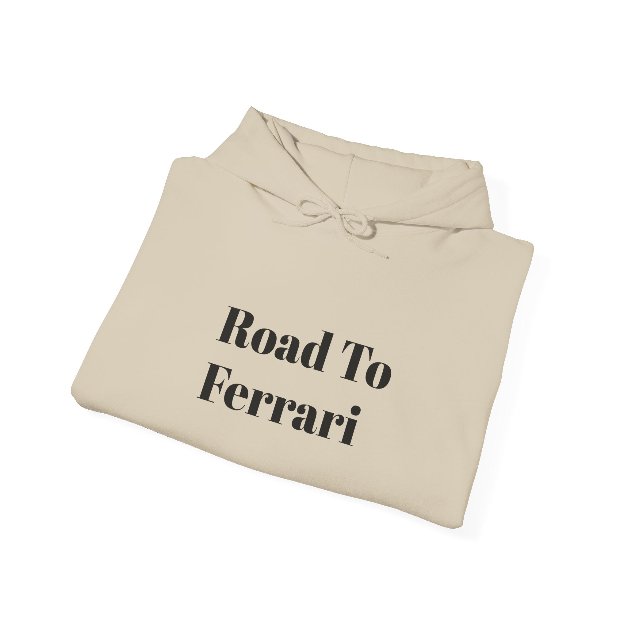 Hoodie — “Road To Ferrari” Minimalist Graphic Hoodie