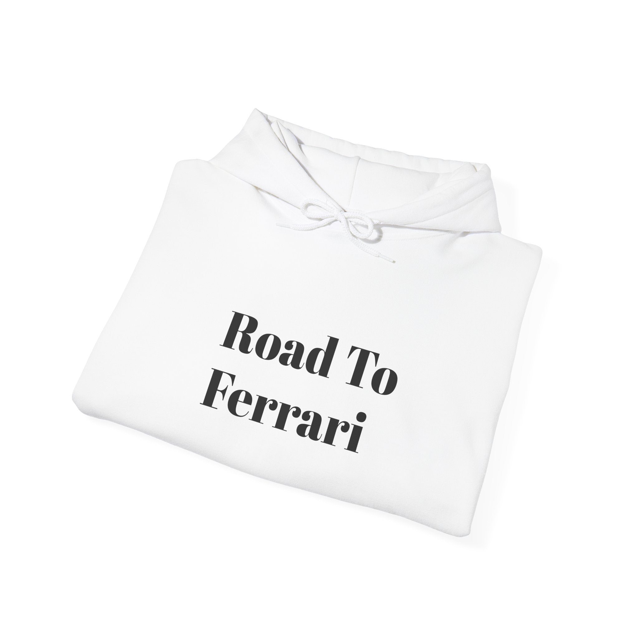 Hoodie — “Road To Ferrari” Minimalist Graphic Hoodie